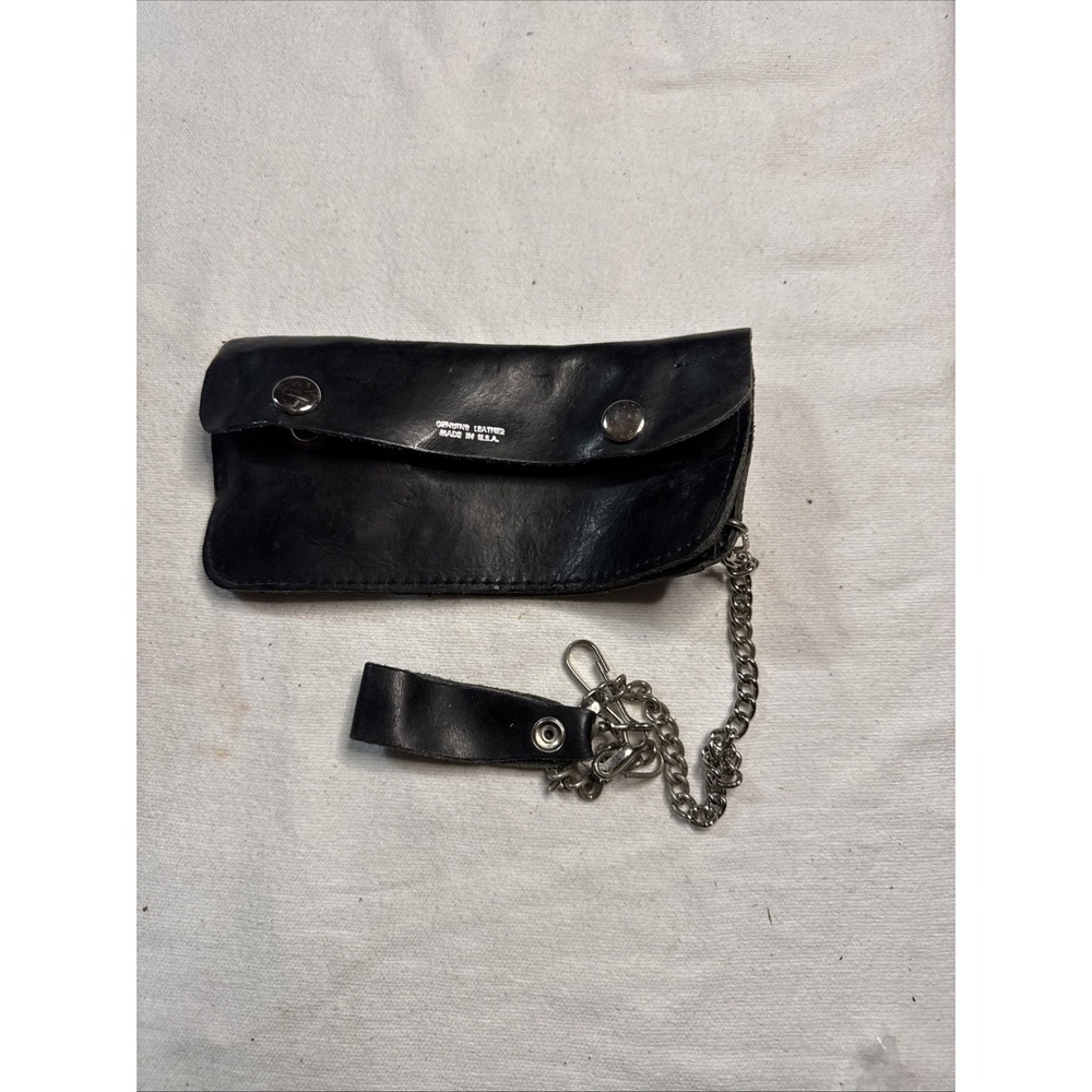 Old School Leather Chain Wallet